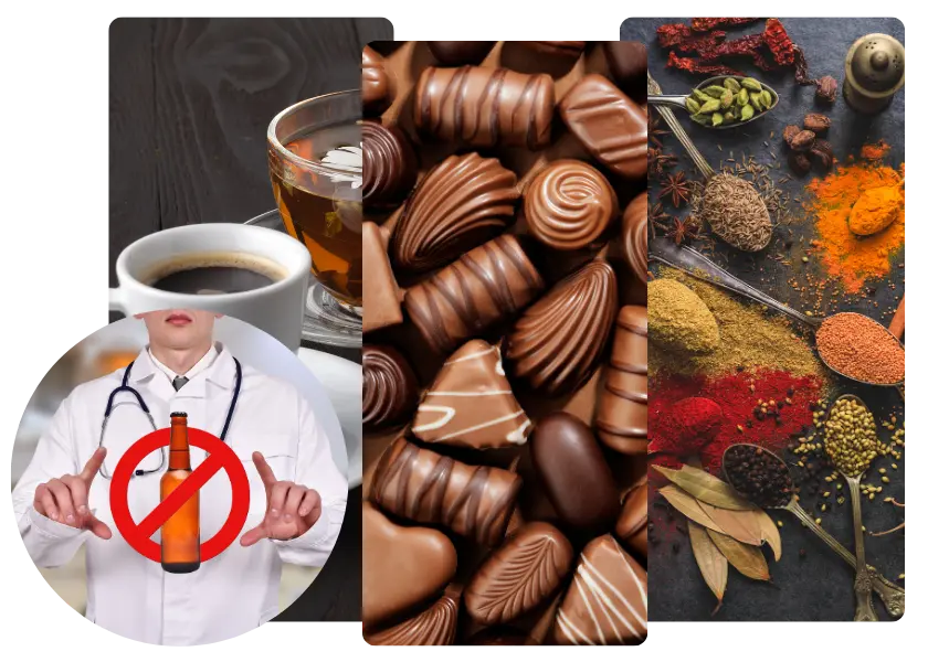 Wat mag je niet eten en drinken